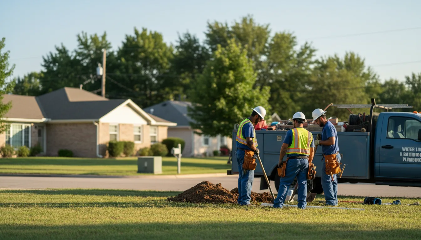 Residential water line and bathroom plumbing service in Baton Rouge, LA